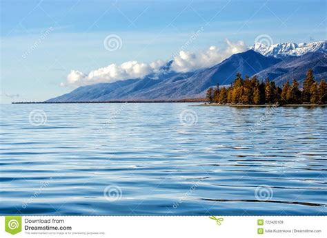 Lake And Mountains Of Siberia With Reflection Stock Image Image Of