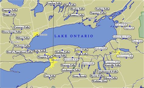 Map Of Lake Ontario Waterfalls