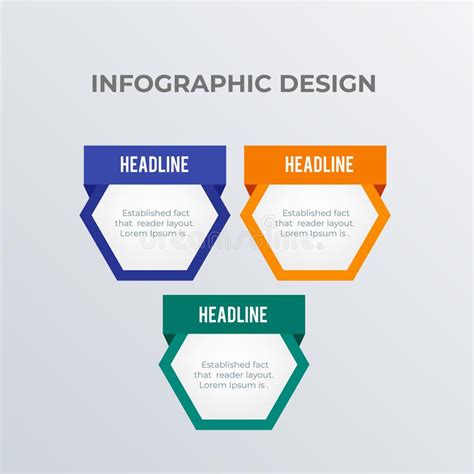 Informational Hexagon Infographic Template Design Business Concept