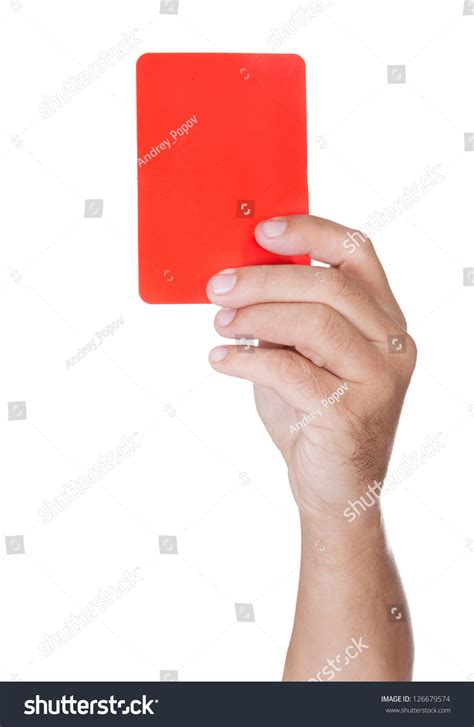 Hand Soccer Referee Showing Red Card Stock Photo 126679574 Shutterstock