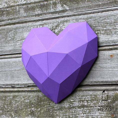 Heart Papercraft Template