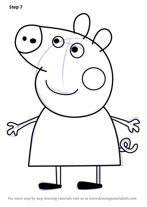 How To Draw Peppa Pig From Peppa Pig Peppa Pig Step By Step