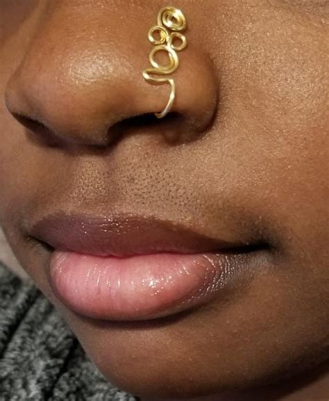 The All Cuff Unique Nose Jewelry Exclusive Nose Ring No Piercing Fake Nose Ring Afrocentric