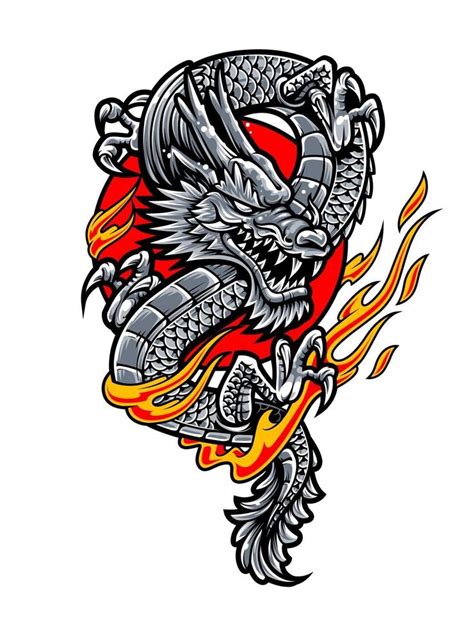 Dragon Japanese Tattoo Art 3166904 Vector Art At Vecteezy