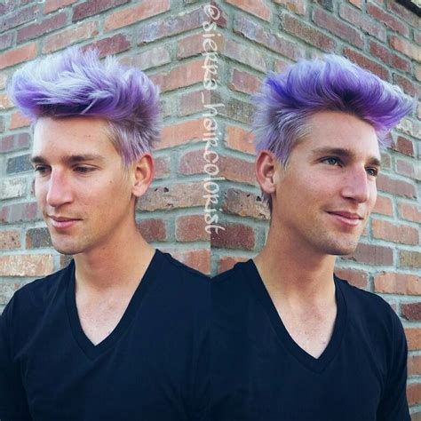 Purplelavender Haircolor Pravana And Lanza Color Mens Haircut And