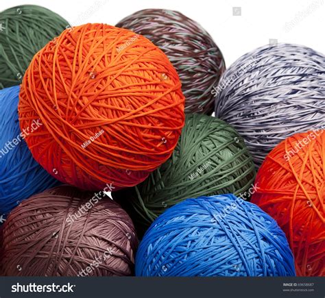Colorful Balls Of Yarn Close Up Stock Photo 69658687 Shutterstock