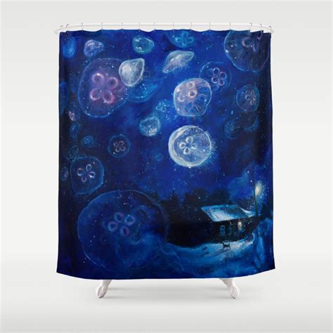 Its Jellyfishing Outside Tonight Shower Curtain By Tanyashatseva