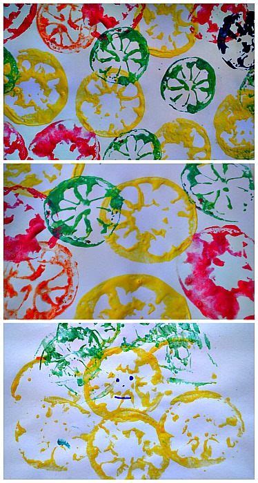 How to make colored ice sculptures for kids. Art activities for kids : Citrus Stamping | Fun Littles