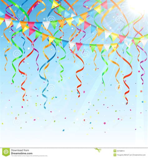 Find the perfect streamer background stock photos and editorial news pictures from getty images. Streamers On Sky Background Stock Vector - Illustration of ...