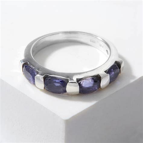 Iolite Multi Gemstone Band Ring Himalayan Gems