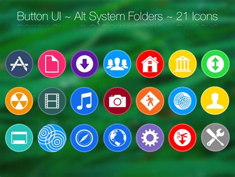 Button Ui Alternative System Folders By Blackvariant On Deviantart