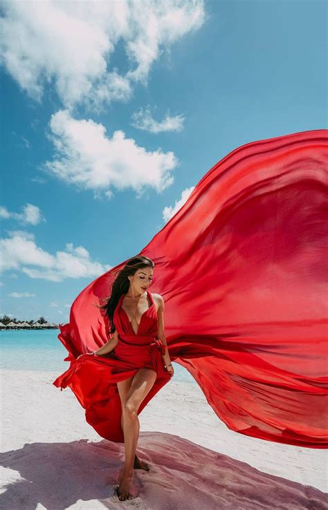 Unique In Bora Bora Mesmerizing Photoshoots With Maxi Flying Dresses