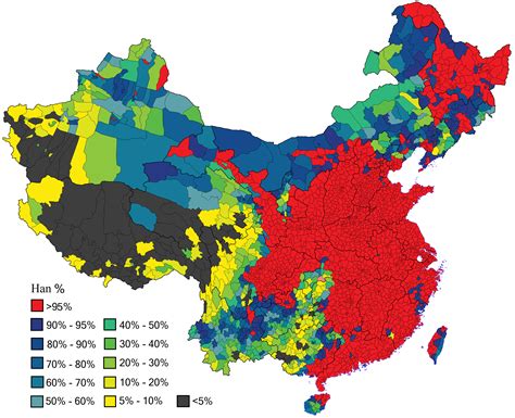 Map Han Population In China The Sounding Line