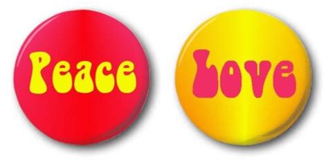 peace and love 2x 25mm 1 button badge novelty cute hippy 60 s ebay