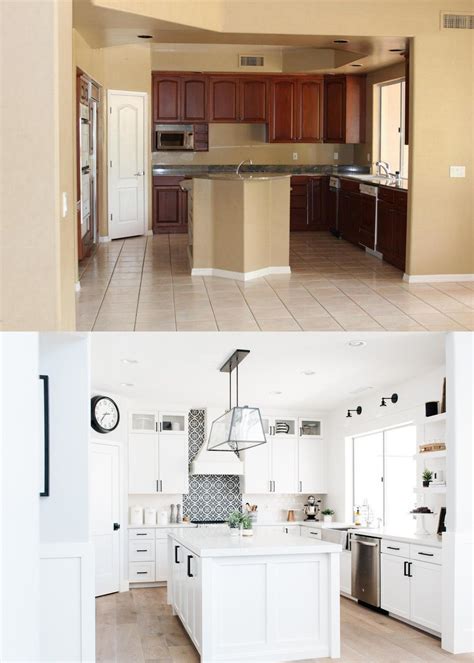 Here we go, small kitchen remodel before and after could be made by using glass doors. Our Remodeled White Kitchen Before and After | See all of ...