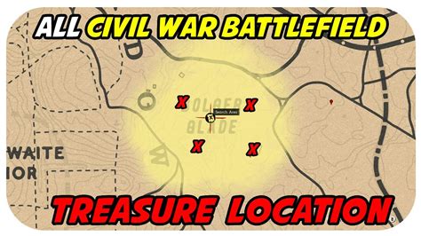All Civil War Battlefield Treasure Map Location Youtube