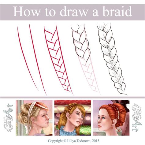 How To Draw A Braid By Lilyt Art On Deviantart How To Draw Plaits How