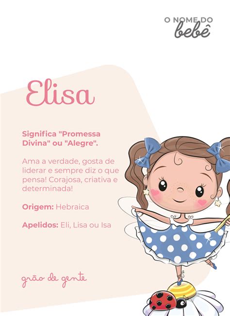 Elisa é um dos nomes que vêm fazendo sucesso entre os papais e mamães Olha que significado