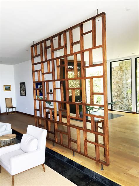 Handmade Solid Wood Geometric Room Screen Room Divider By Bugbee Wood