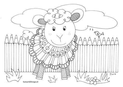 Sheep Coloring Page For Adults Thiva Hellas
