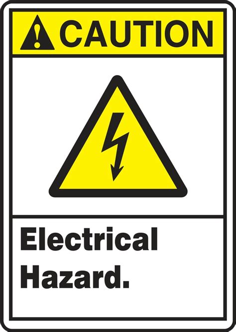 Ansi Caution Safety Signs Electrical Hazard Mrlc636vs