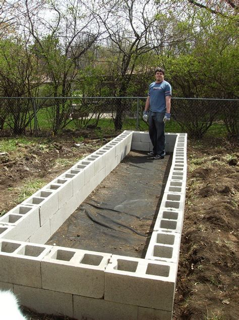 Diy Cinder Block Raised Garden Bed The Owner Builder Network