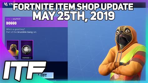 Fortnite Item Shop New Doggo Skin Set May 25th 2019 Fortnite