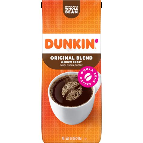 Hoping to buy coffee online, or at a grocery store? Dunkin' Donuts Original Blend Whole Bean Coffee, Medium Roast, 12-Ounce - Walmart.com - Walmart.com