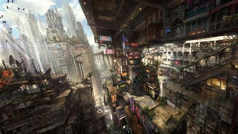 Anime Cityscapes Futuristic City Anime Scenery Concept Art