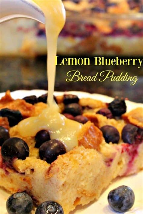 Lemon Blueberry Bread Pudding