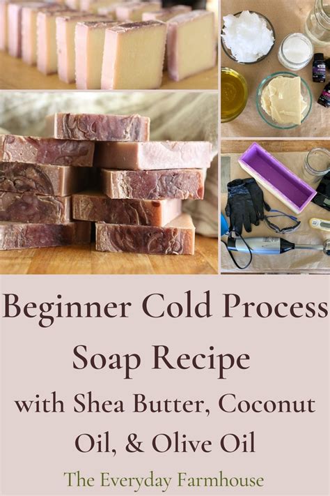 Simple Basic Beginner Soap Recipe With Shea Butter Cold Process The Everyday Farmhouse
