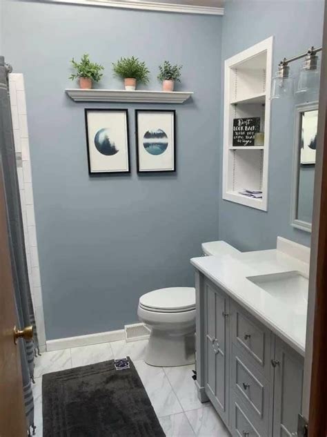 Behr Intercoastal Gray Painted Vanity Bathroom Bathroom Remodel