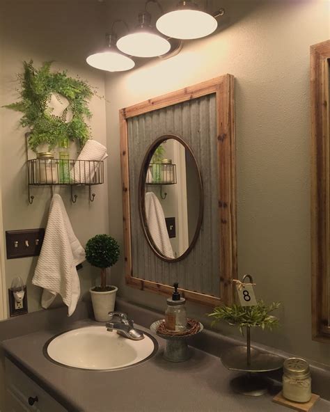 Farmhouse Vanity Mirror A Rustic Addition To Your Bathroom Or Dressing