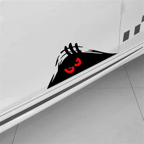 Red Eyes Monster Peeper Scary Funny Car Bumper Window Vinyl Decal
