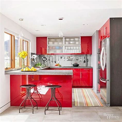 kabinet dapur merah hitam satu warna  sesuai kabinet dapur
