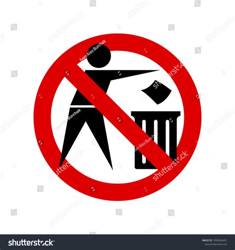 Do Not Litter No Littering Prohibition Stock Vector Royalty Free