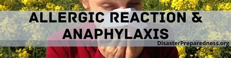 Allergic Reaction And Anaphylaxis