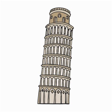 Leaning Tower Of Pisa Illustration Download Free Vectors Clipart