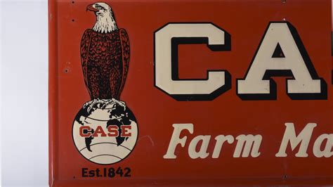 Original Case Farm Machinery Embossed Tin Sign 72x30 M100 Davenport