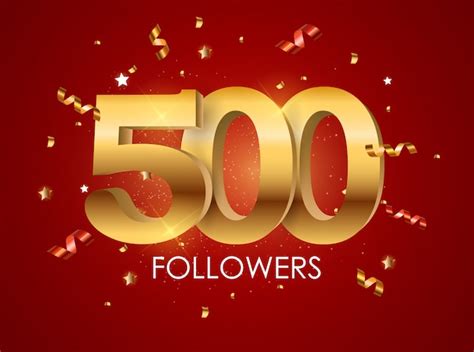 500 Followers Social Media Network Background Free Vector