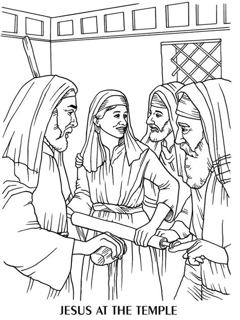 Jesus Teaching In The Temple Jesus In The Temple Coloring Pages