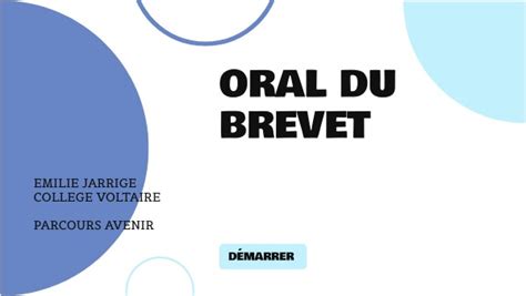 Oral Du Brevet