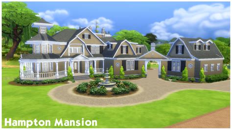 Luxury Hamptons Mansion The Sims 4 Speed Build No Cc