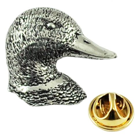 Duck Head English Pewter Lapel Pin Badge From Ties Planet Uk