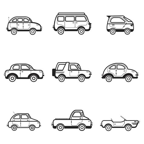 Free Vector Collection Of Cars And Trucks Illustration