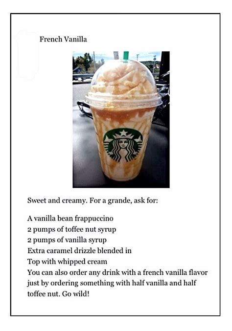 Starbucks French Vanilla Frappuccino Recipe Bryont Blog