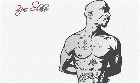2pac Tupac Amaru Shakur Tattoo Hip Hop Rap Music Poster My Hot Posters
