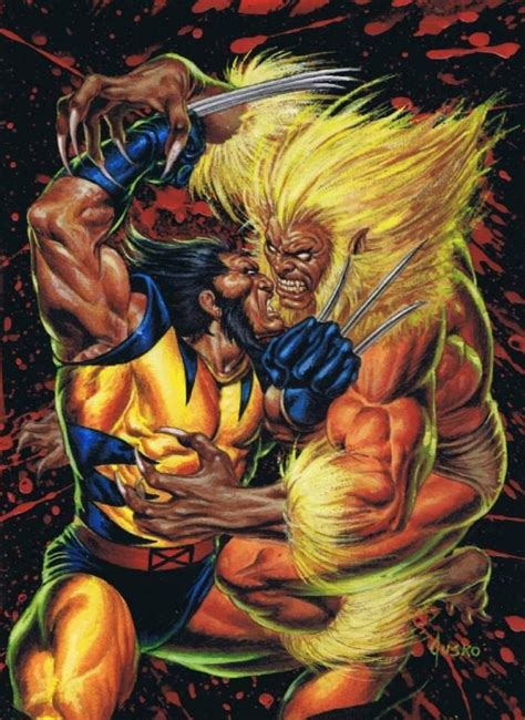 Wolverine Vs Sabertooth By Joe Jusko Comicbookartwork Wolverine