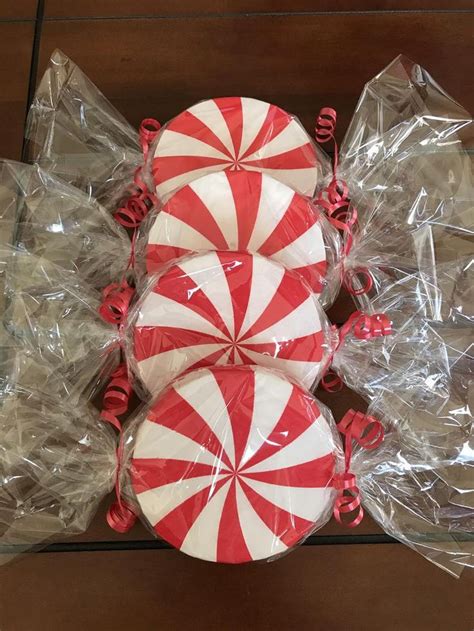 Peppermint Candy Set Of 4 Etsy Peppermint Christmas Candy