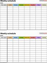 Photos of Picture Schedule Template